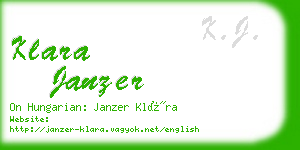 klara janzer business card